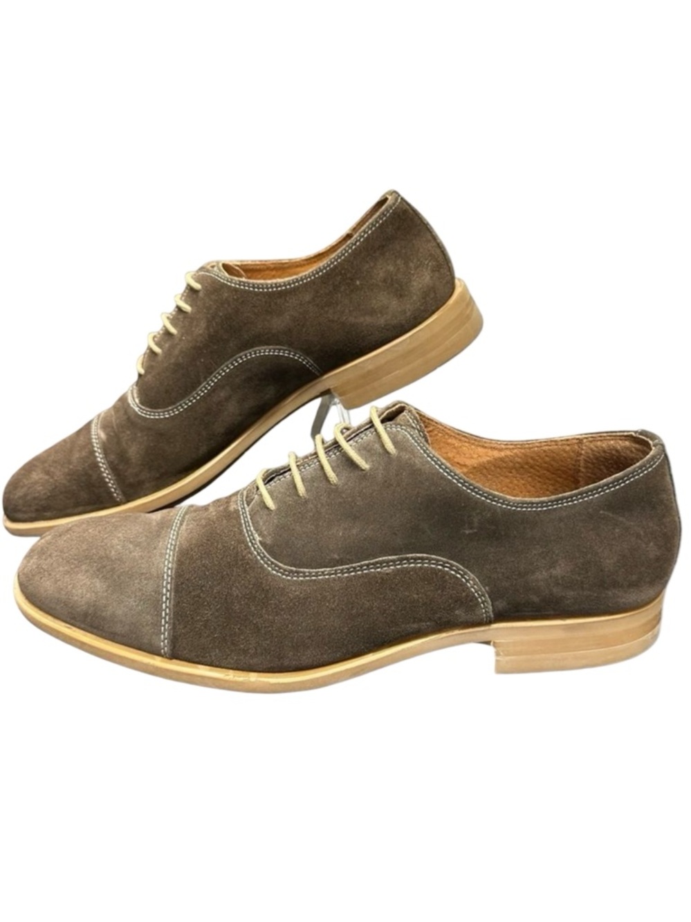 STUDIO INK Taupe Brown Suede Leather Lace Up Oxford Size 10.5